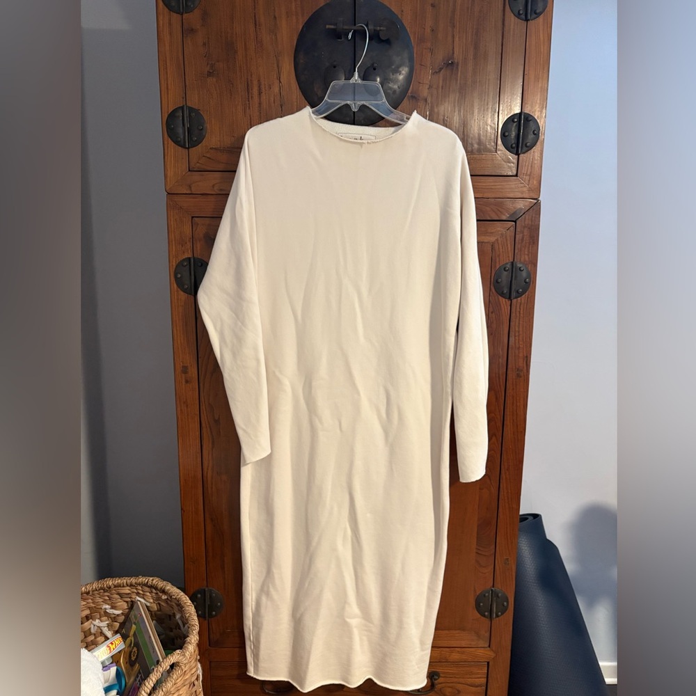 Frank & Eileen Triple Fleece Dress in Ivory